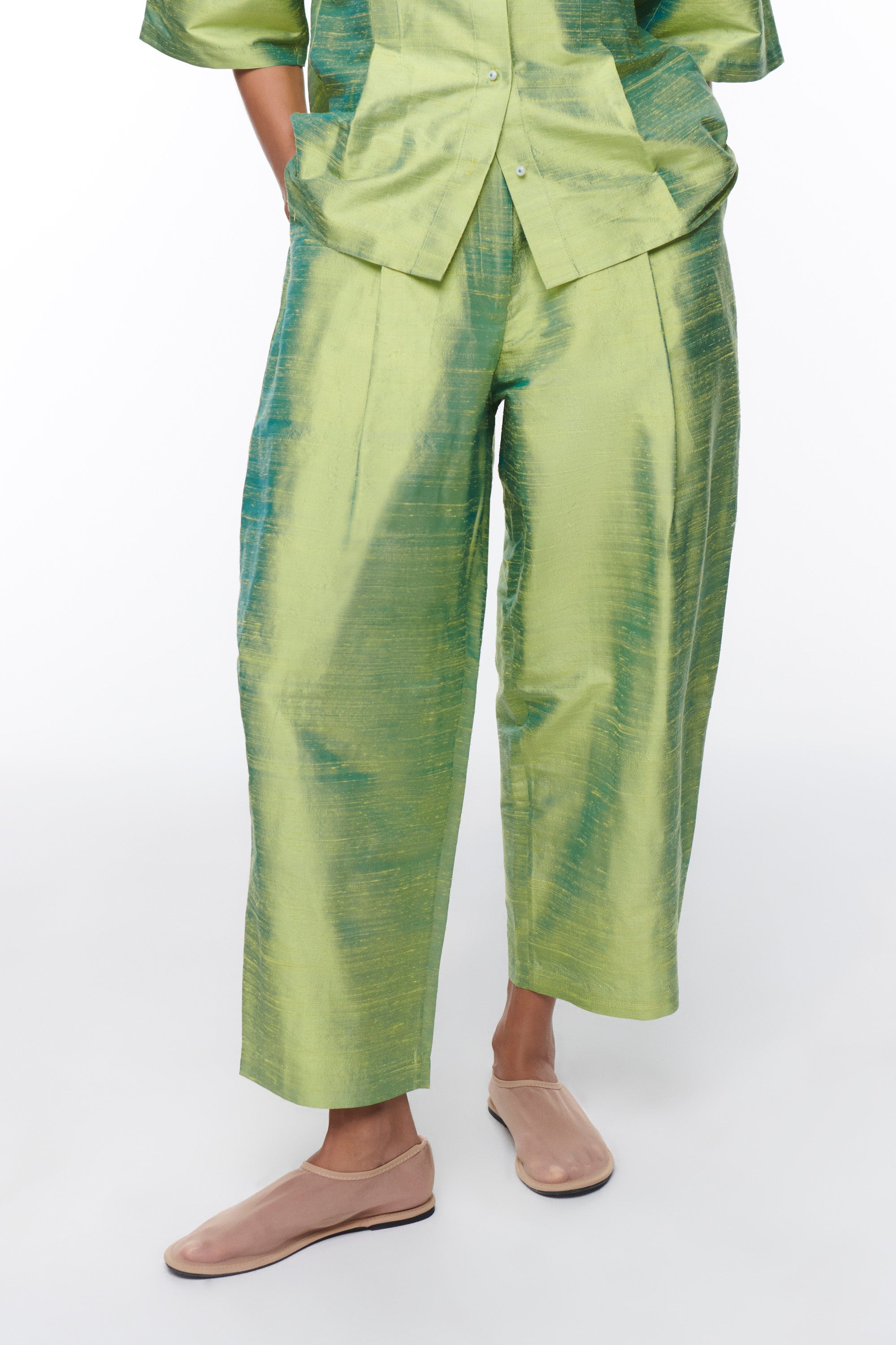SALVAJE SILK TROUSER KIWI COLADA