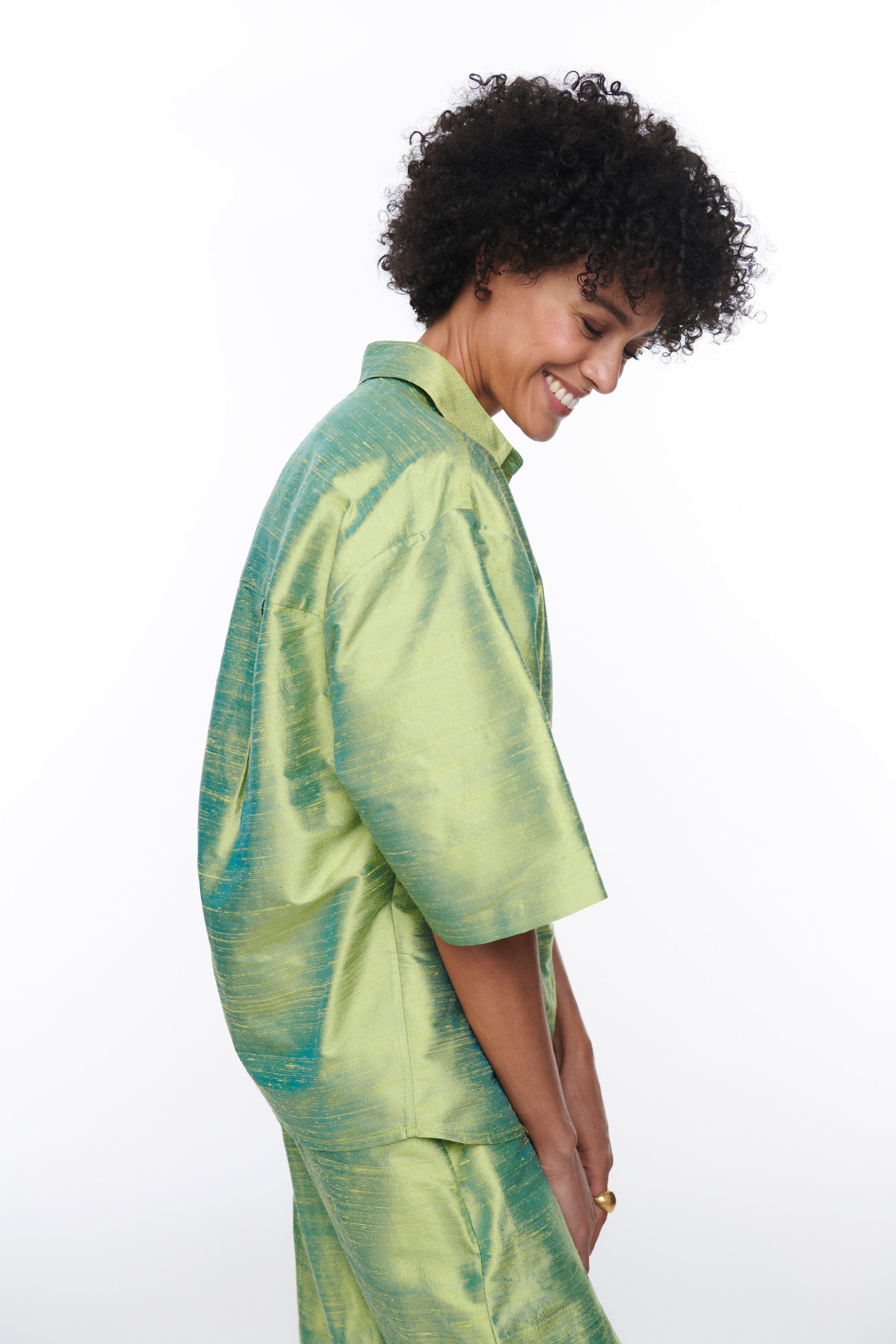 SALVAJE SILK SHIRT KIWI COLADA