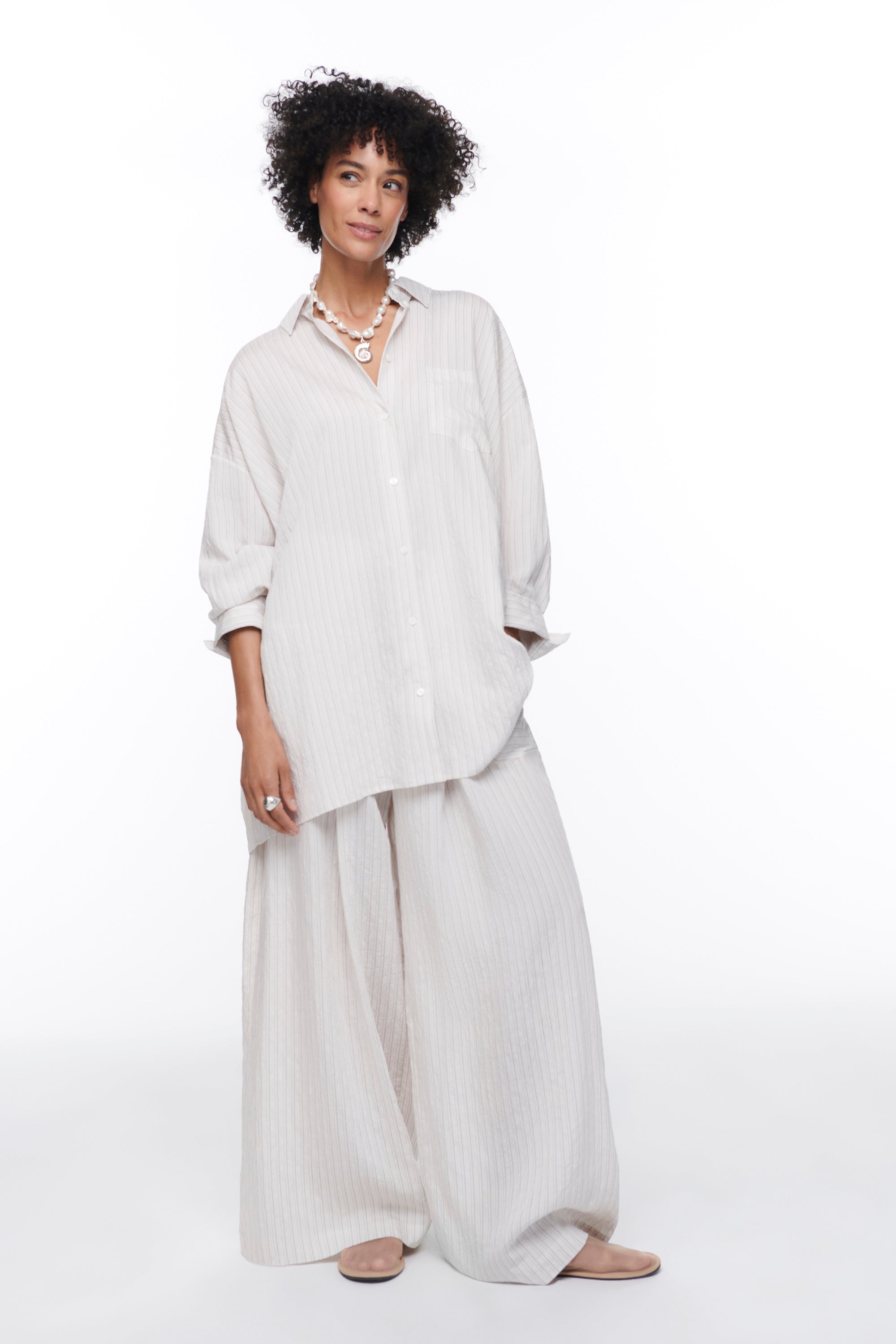 MODAL STRIPED TROUSERS