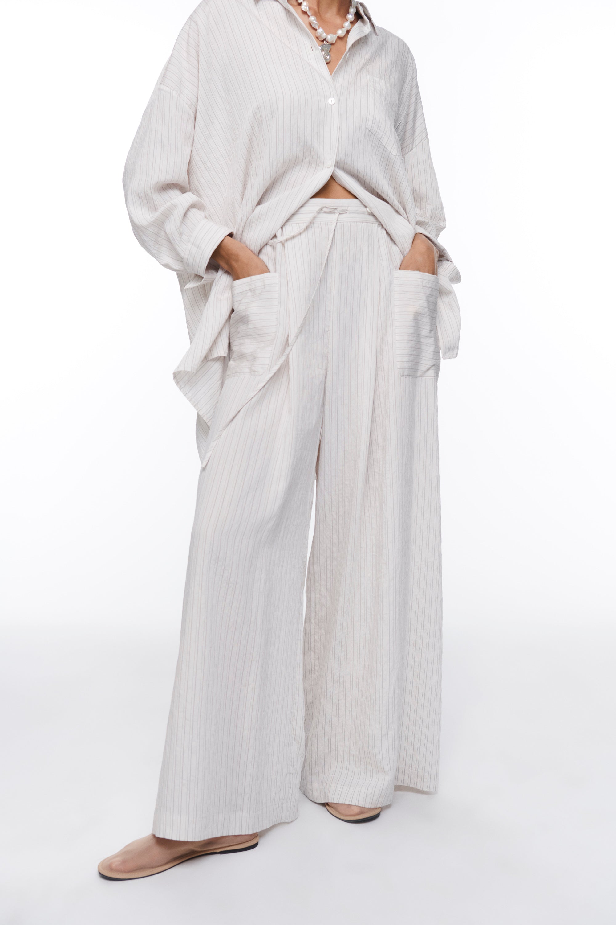 MODAL STRIPED TROUSERS