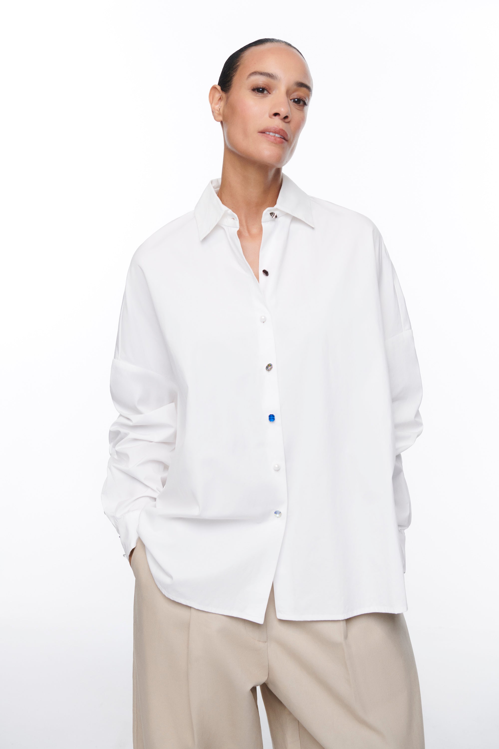 DESTELLOS RAINDROPS SHIRT CLOUD DANCER