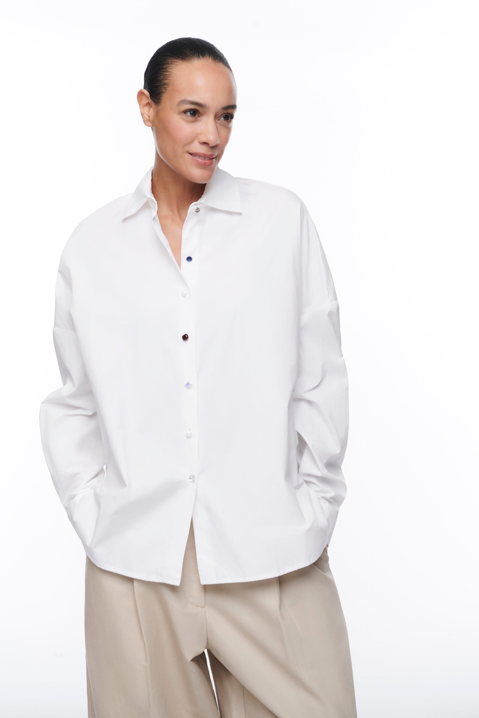 DESTELLOS SEA WAVES SHIRT CLOUD DANCER