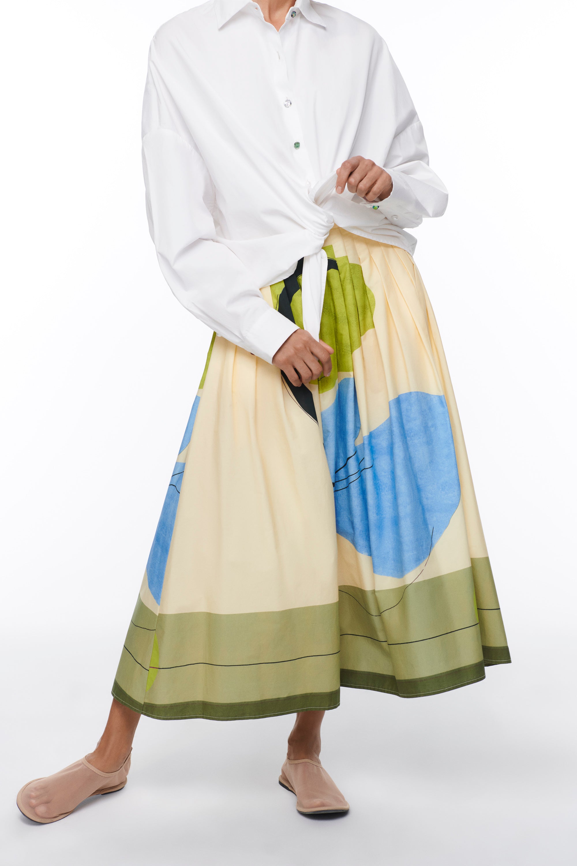 ACUARELA SKIRT KIWI COLADA