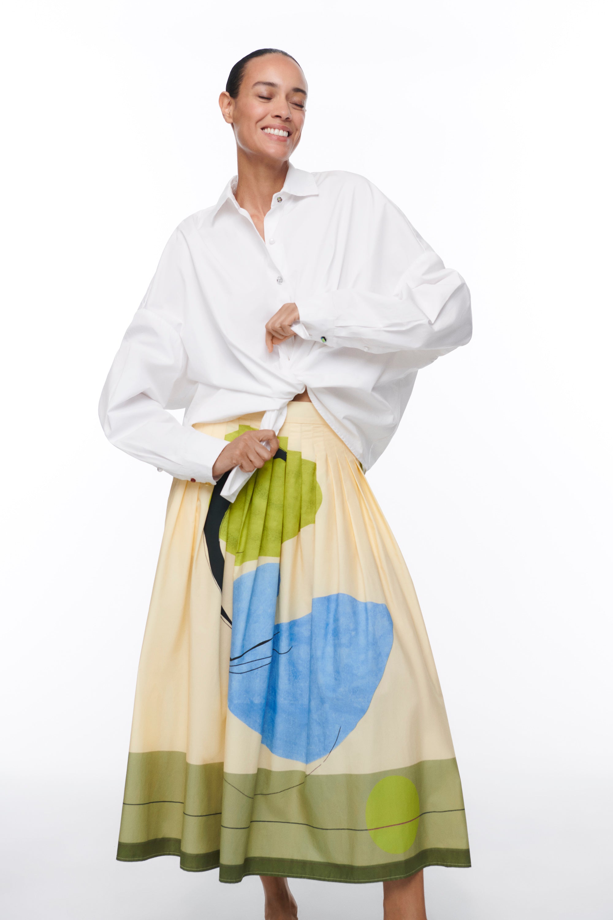 ACUARELA SKIRT KIWI COLADA