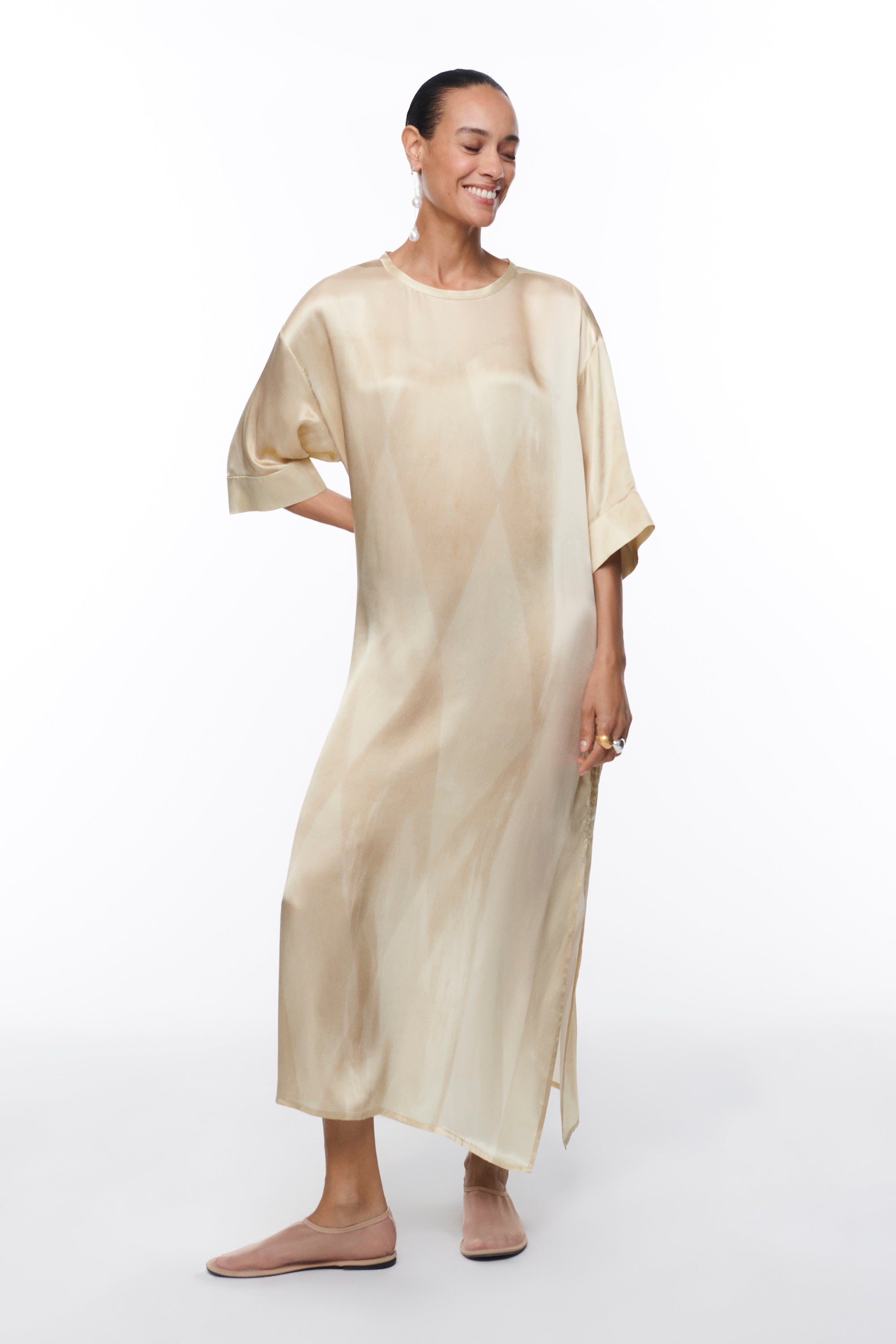 SILK DRESS SEA MIST