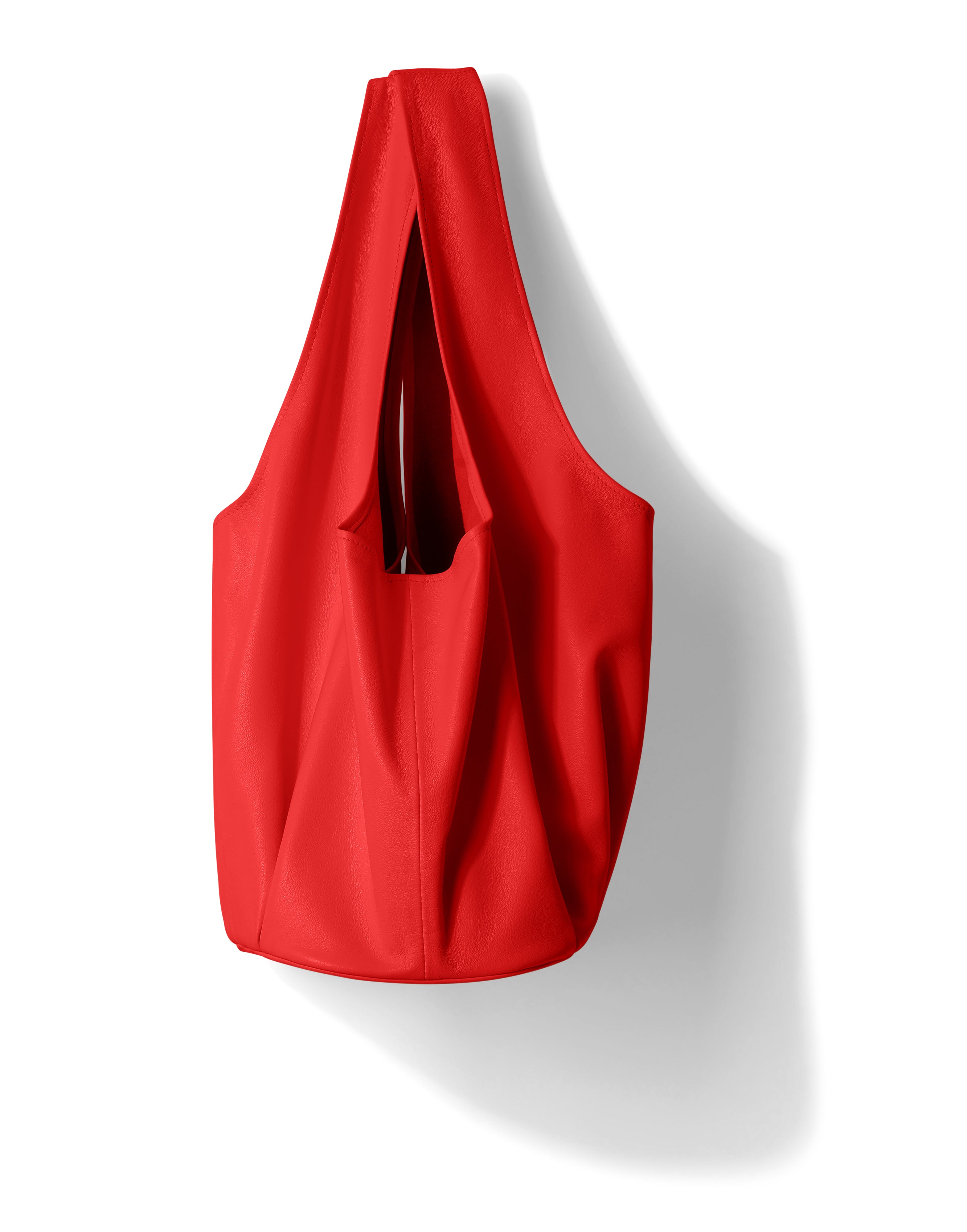 Petit Pleated Shopper Crimson by Modern Weaving