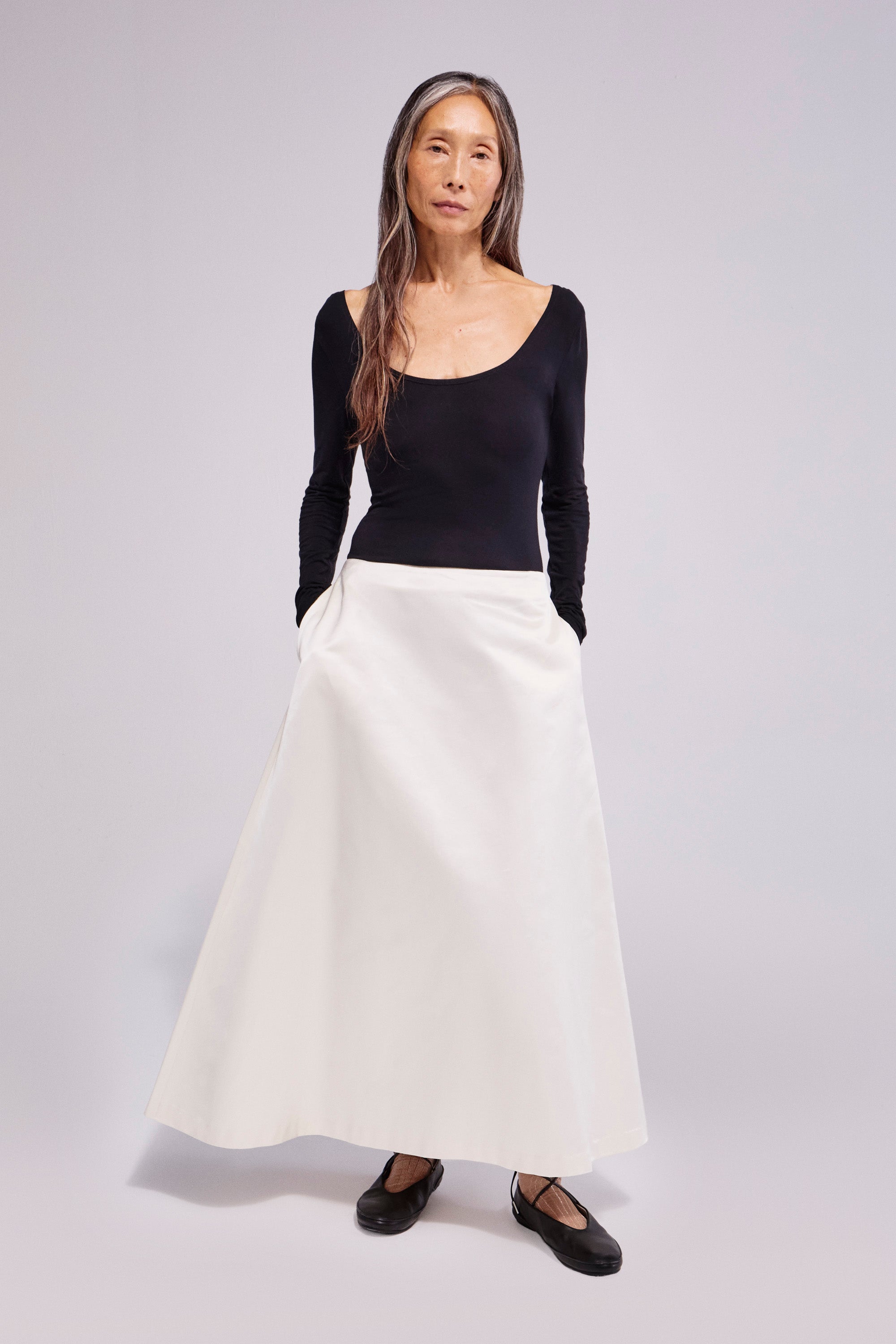 Glaced Skirt Winter White