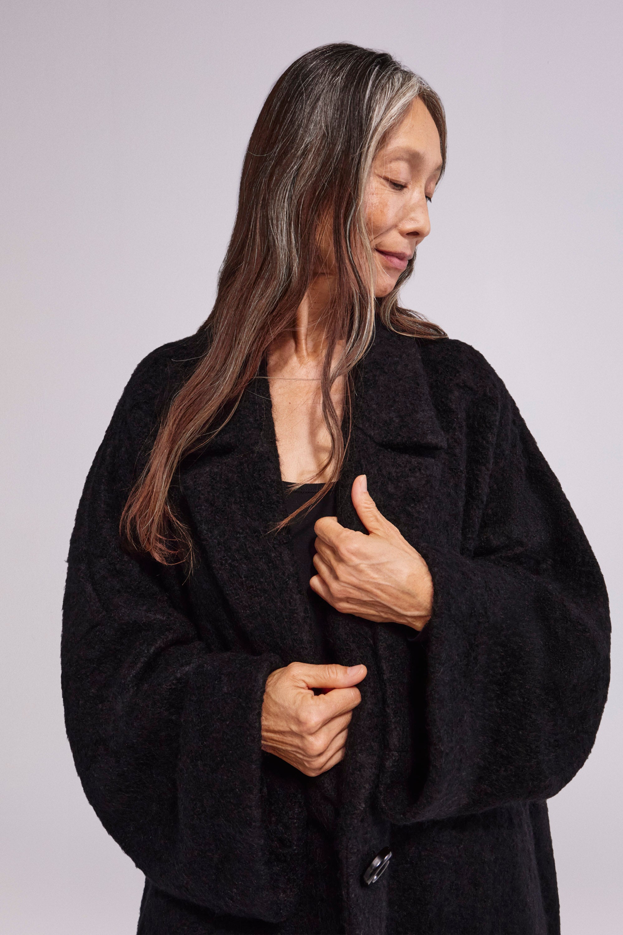 Alpaca Coat Black