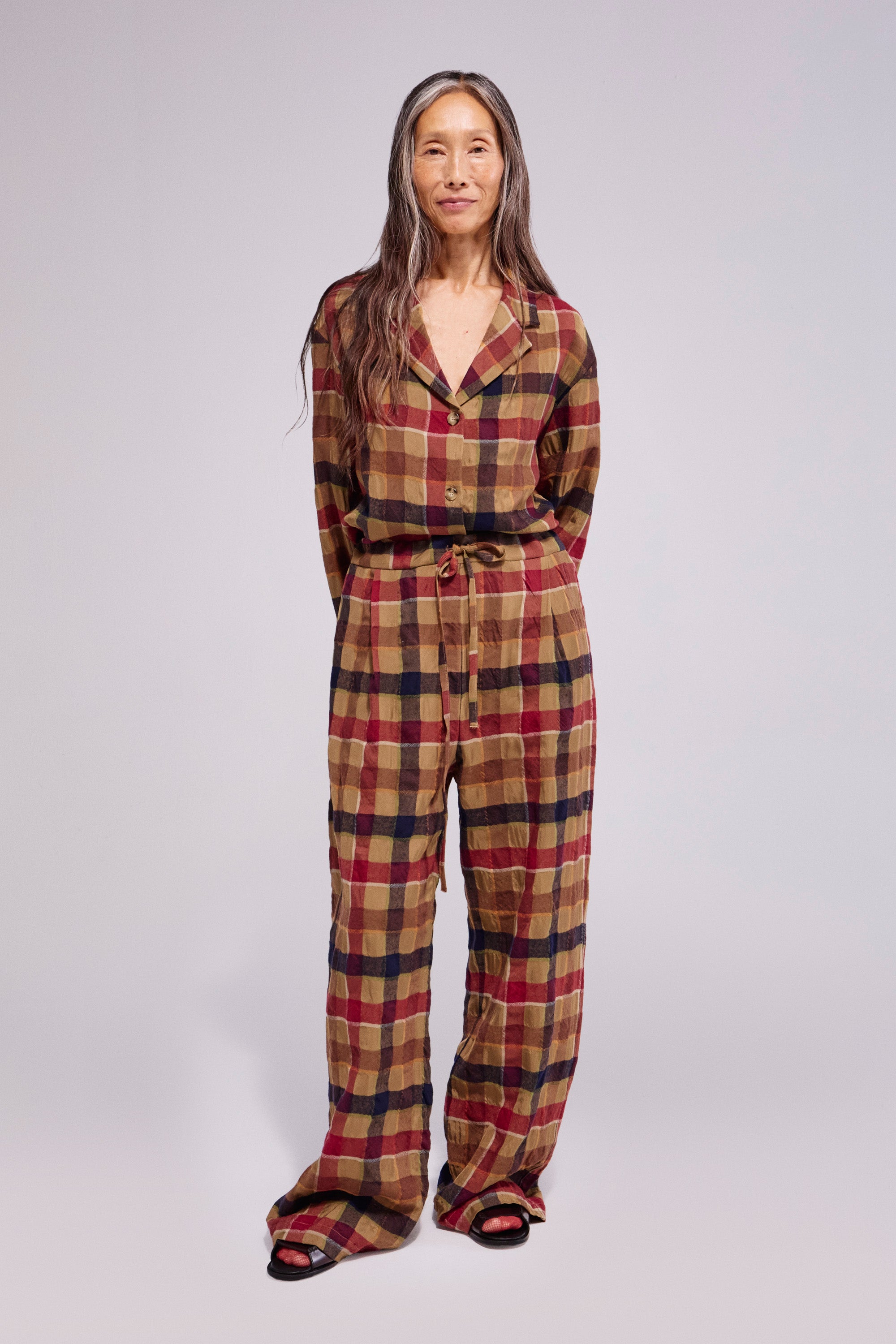 Wool Checkered Pj Trousers
