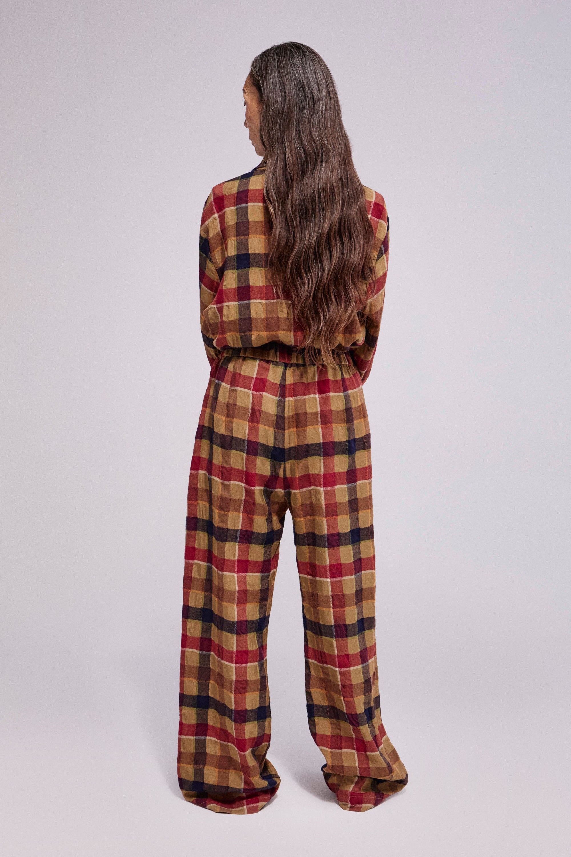Wool Checkered Pj Trousers