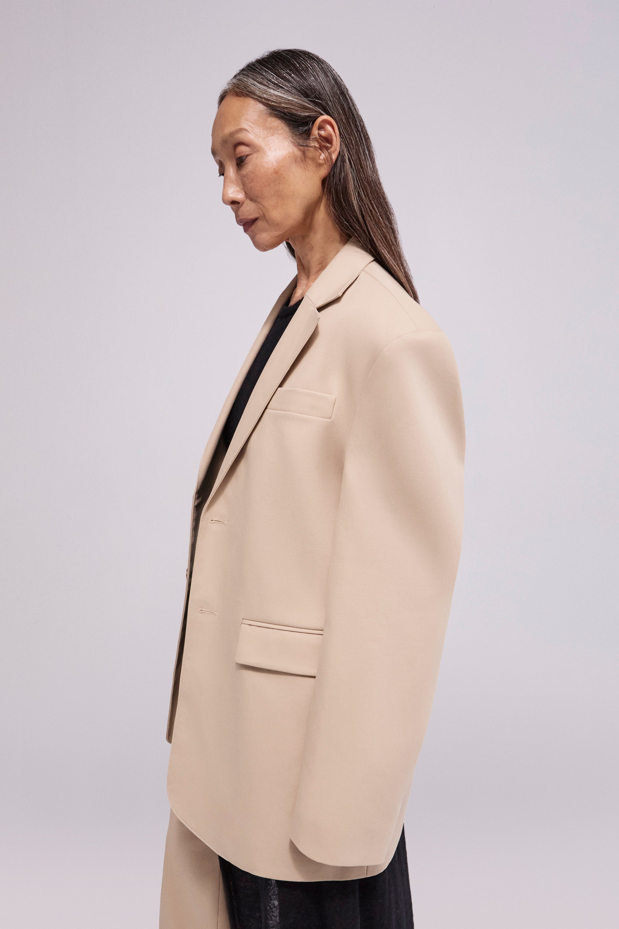 Sup Cotton Blazer Almond