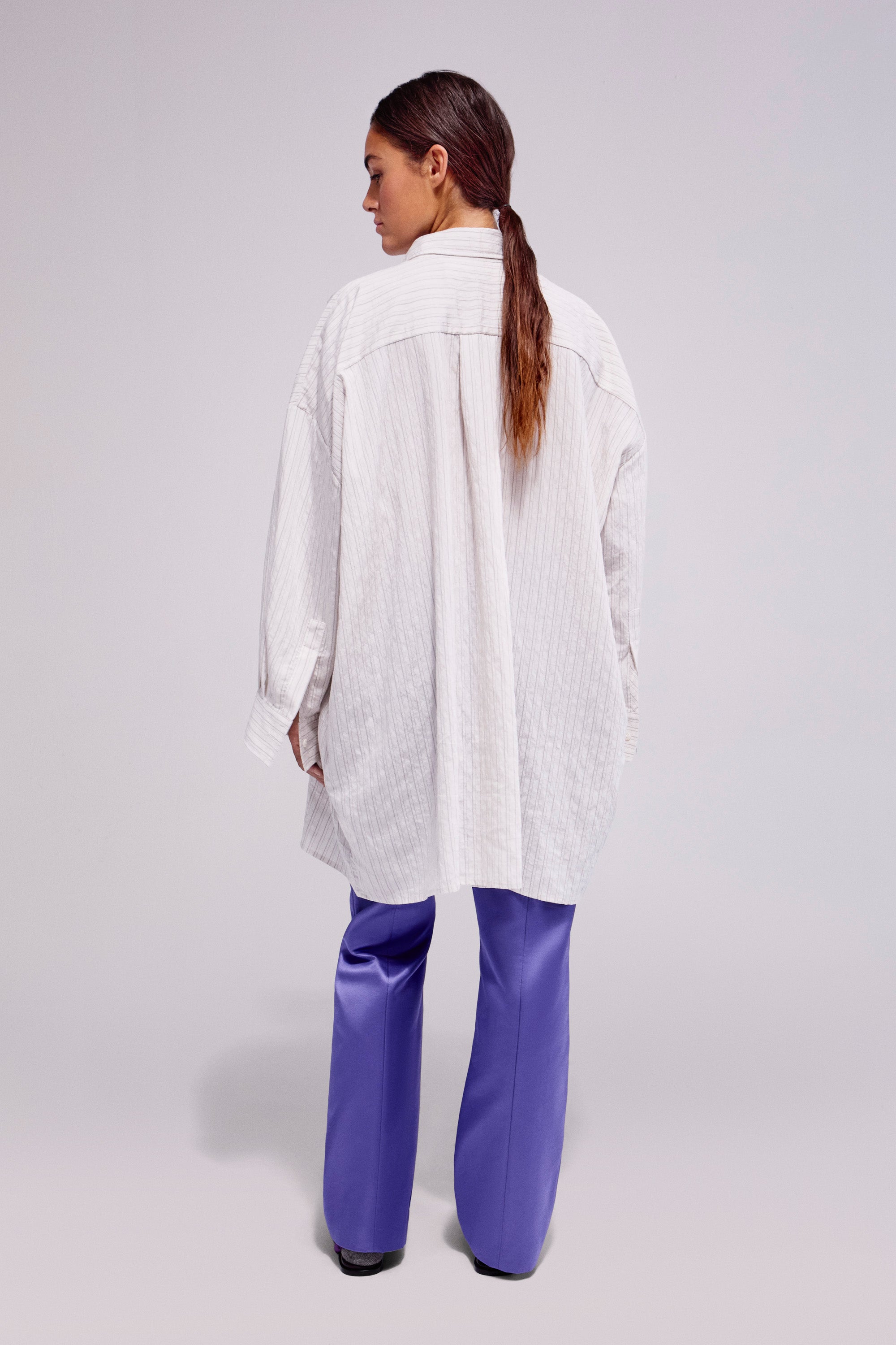 Modal Oversize Striped Shirt