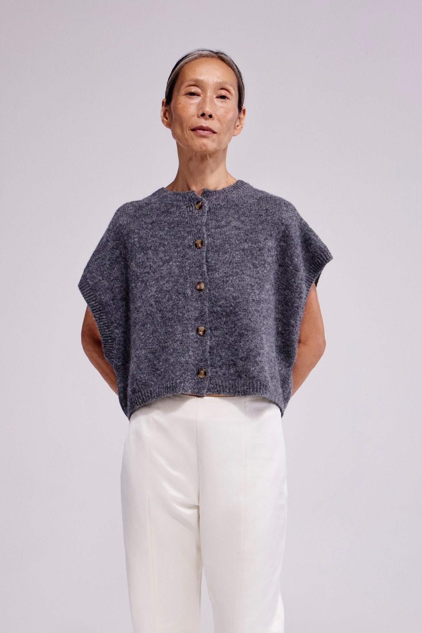 Baby Alpaca Chaleco Alpaca Chaleco Baby Alpaca Gris