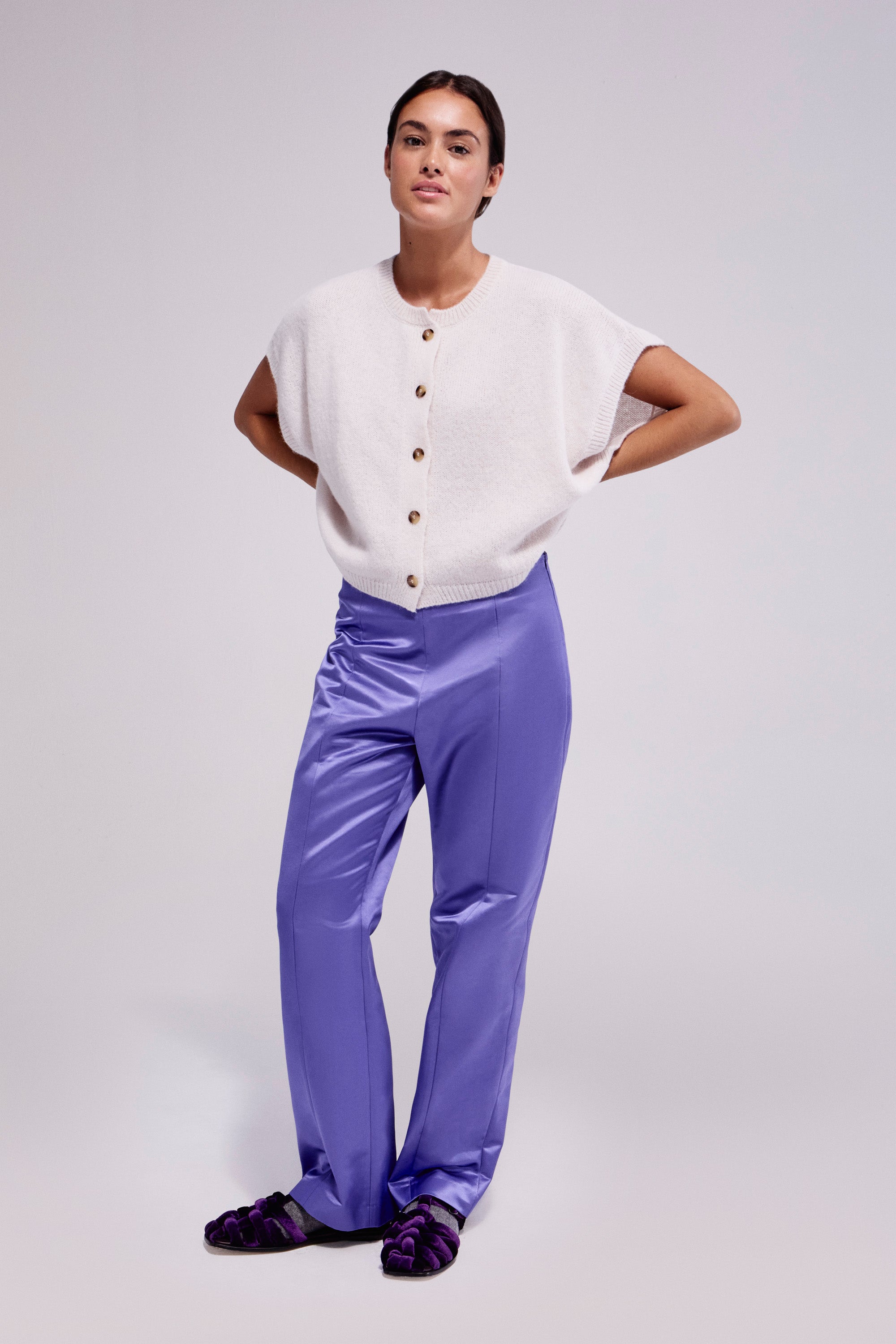 Glaced Trousers Dhalia Purple