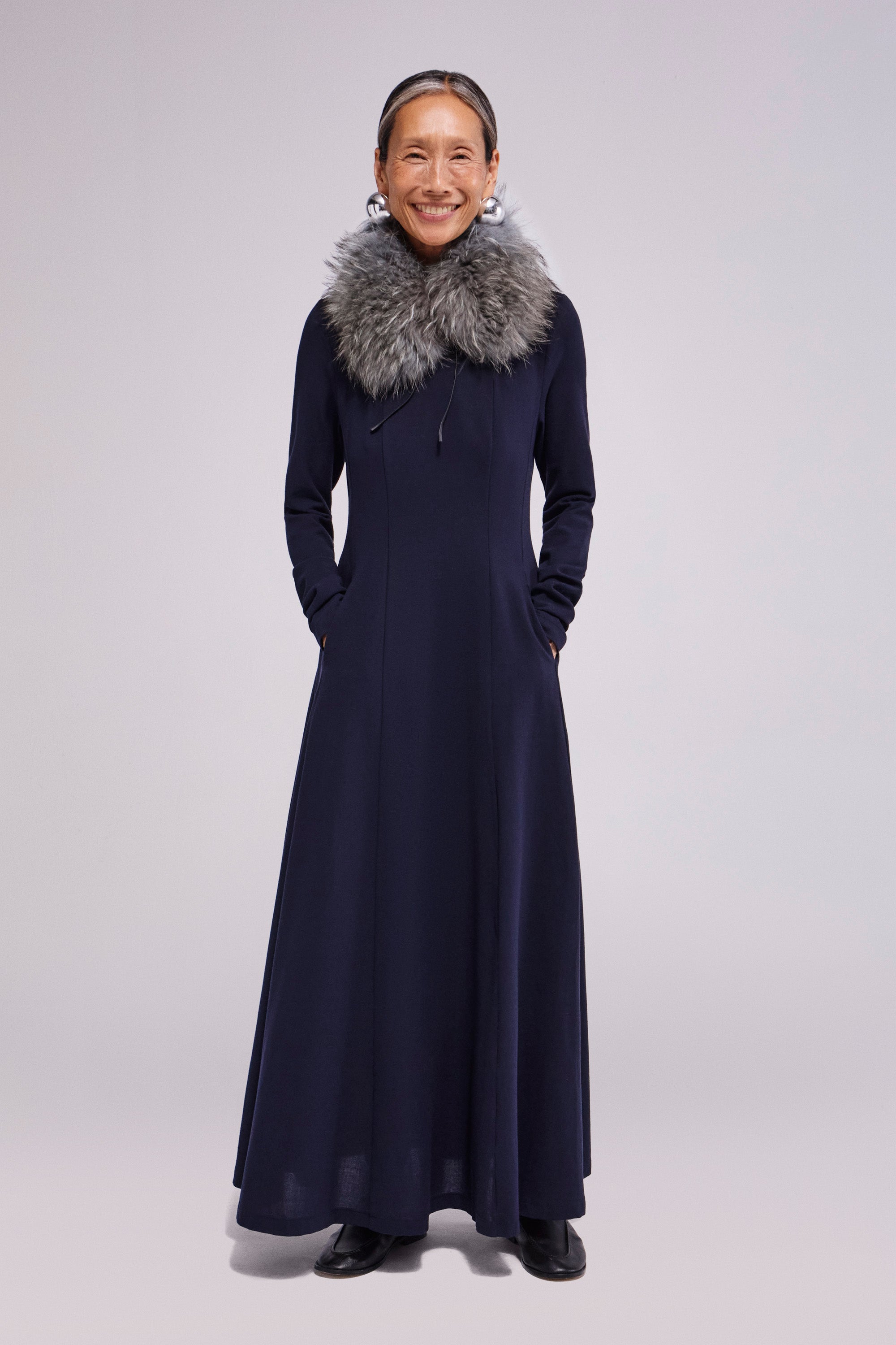 Godets Dress Dark Night