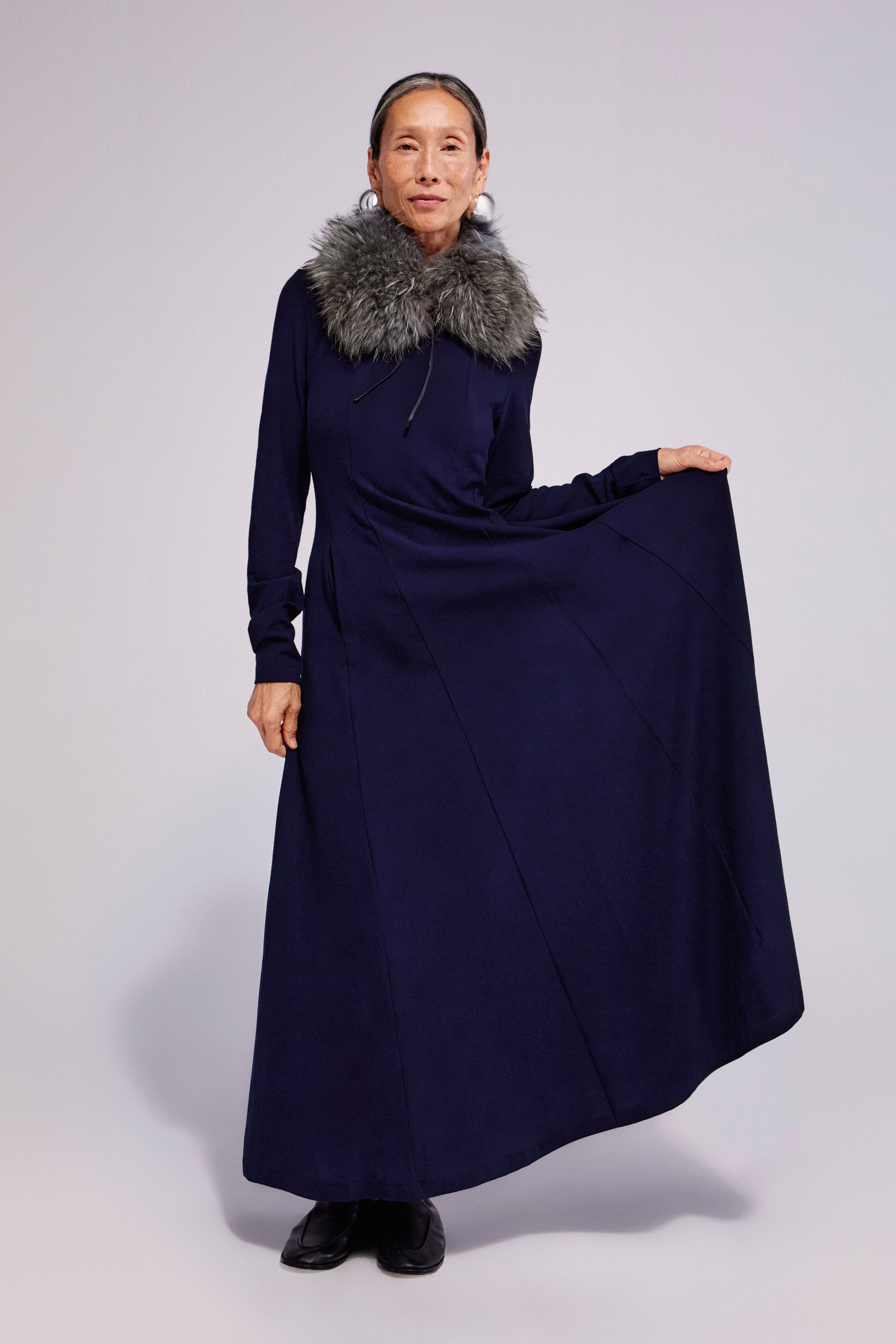 Godets Dress Dark Night