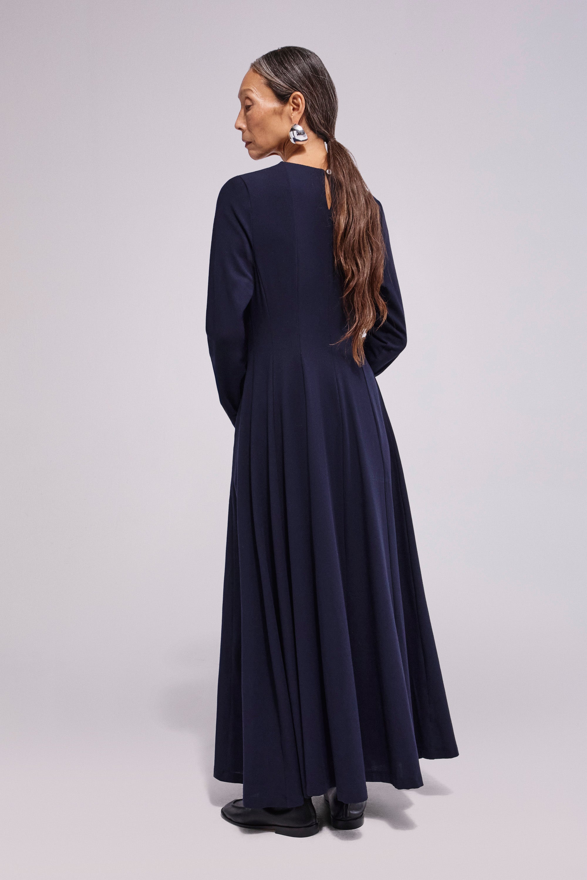 Godets Dress Dark Night