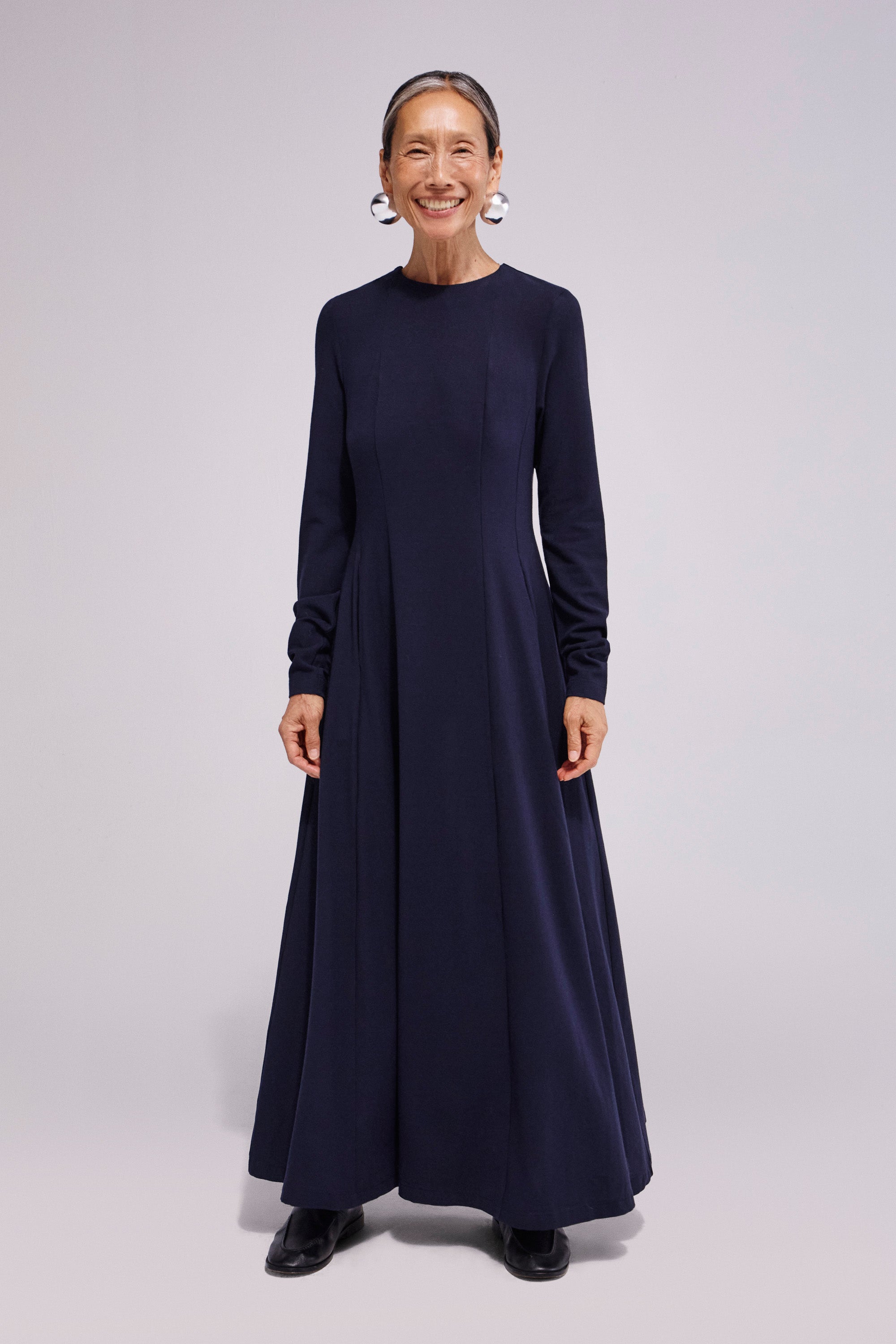 Godets Dress Dark Night